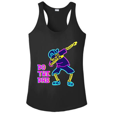 Retro Do the Dab Neon Skeleton Ladies PosiCharge Competitor Racerback Tank