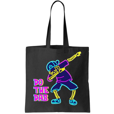 Retro Do the Dab Neon Skeleton Tote Bag