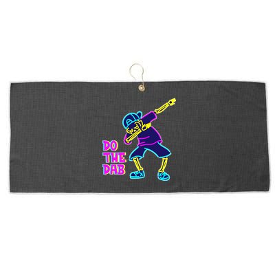 Retro Do the Dab Neon Skeleton Large Microfiber Waffle Golf Towel
