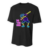 Retro Do the Dab Neon Skeleton Youth Performance Sprint T-Shirt