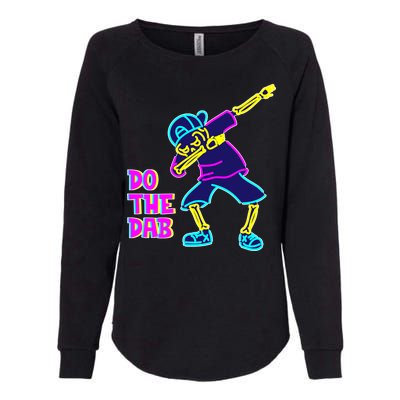 Retro Do the Dab Neon Skeleton Womens California Wash Sweatshirt