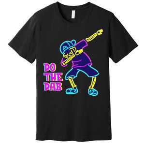 Retro Do the Dab Neon Skeleton Premium T-Shirt