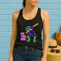 Retro Do the Dab Neon Skeleton Womens Tank Top