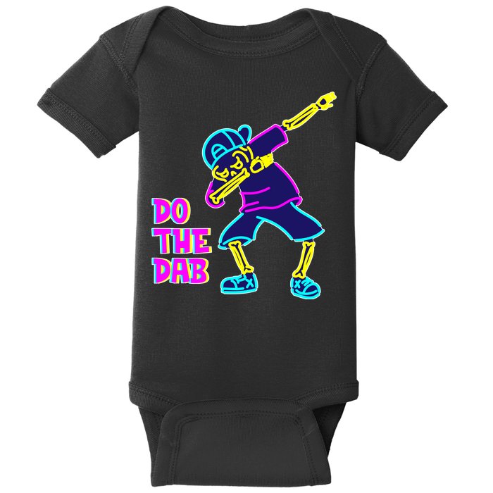 Retro Do the Dab Neon Skeleton Baby Bodysuit