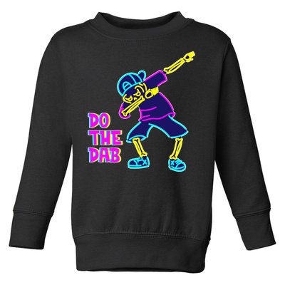 Retro Do the Dab Neon Skeleton Toddler Sweatshirt