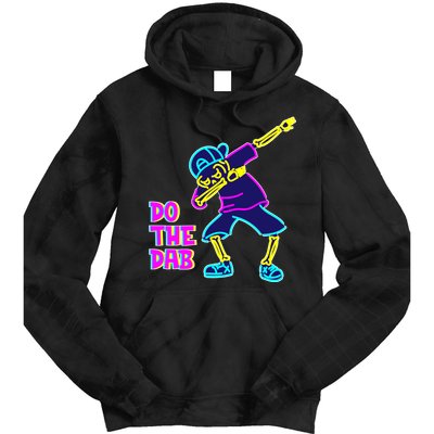 Retro Do the Dab Neon Skeleton Tie Dye Hoodie