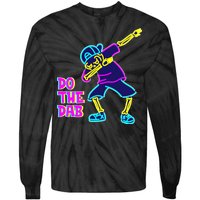 Retro Do the Dab Neon Skeleton Tie-Dye Long Sleeve Shirt