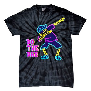 Retro Do the Dab Neon Skeleton Tie-Dye T-Shirt