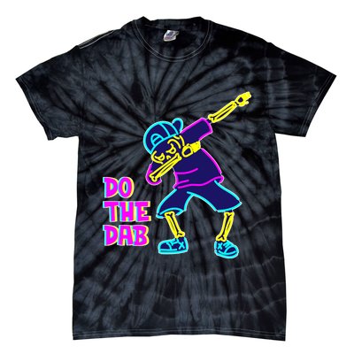 Retro Do the Dab Neon Skeleton Tie-Dye T-Shirt