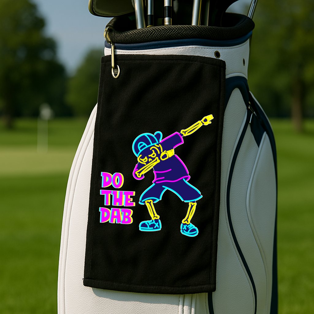 Retro Do the Dab Neon Skeleton Golf Towel