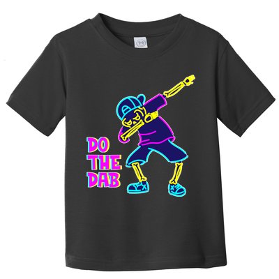 Retro Do the Dab Neon Skeleton Toddler T-Shirt