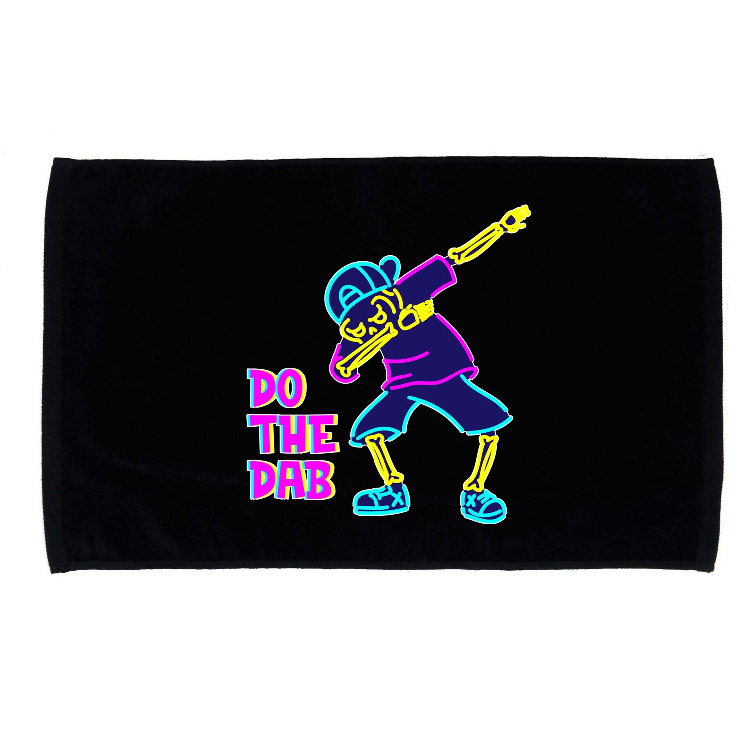 Retro Do the Dab Neon Skeleton Microfiber Hand Towel