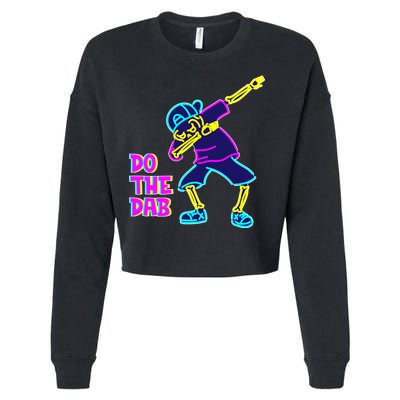 Retro Do the Dab Neon Skeleton Cropped Pullover Crew