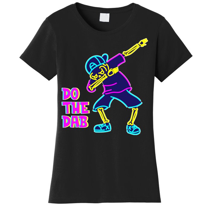 Retro Do the Dab Neon Skeleton Women's T-Shirt