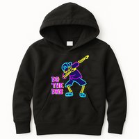 Retro Do the Dab Neon Skeleton Kids Hoodie