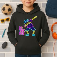 Retro Do the Dab Neon Skeleton Kids Hoodie