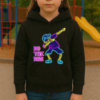 Retro Do the Dab Neon Skeleton Kids Hoodie