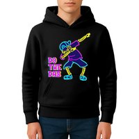 Retro Do the Dab Neon Skeleton Kids Hoodie