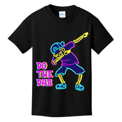 Retro Do the Dab Neon Skeleton Kids T-Shirt