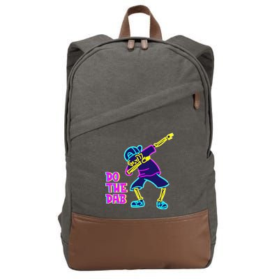 Retro Do the Dab Neon Skeleton Cotton Canvas Backpack