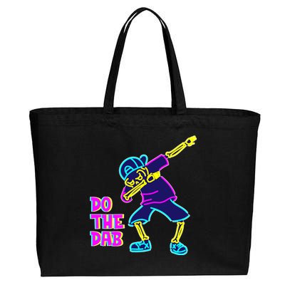 Retro Do the Dab Neon Skeleton Cotton Canvas Jumbo Tote