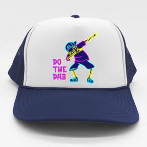 Retro Do the Dab Neon Skeleton Trucker Hat