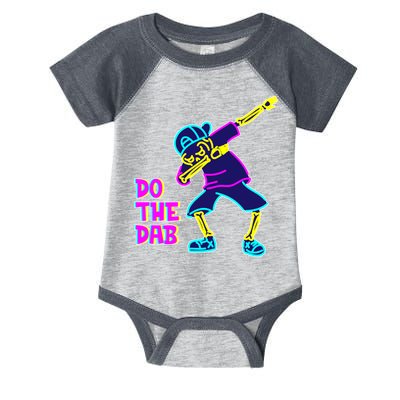 Retro Do the Dab Neon Skeleton Infant Baby Jersey Bodysuit