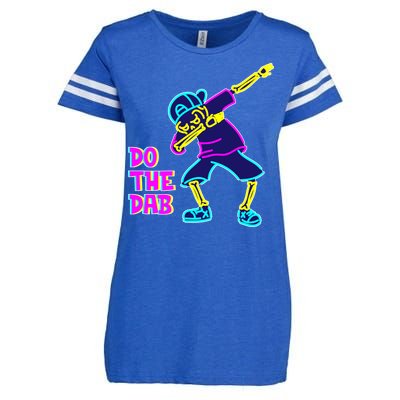 Retro Do the Dab Neon Skeleton Enza Ladies Jersey Football T-Shirt