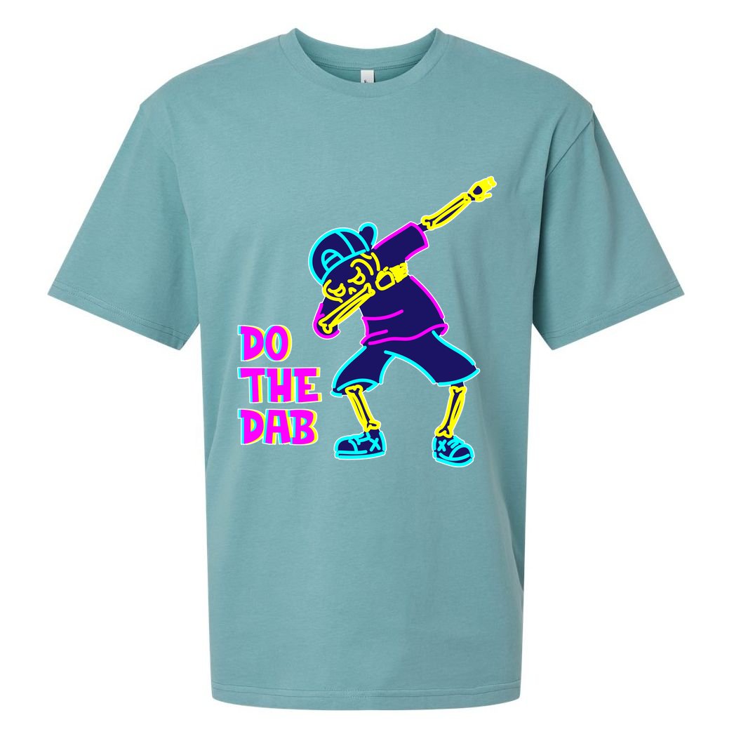 Retro Do the Dab Neon Skeleton Sueded Cloud Jersey T-Shirt
