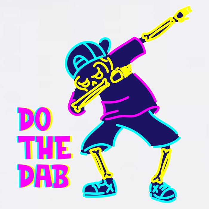 Retro Do the Dab Neon Skeleton Garment-Dyed Sweatshirt