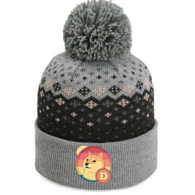 Retro DogeCoin The Baniff Cuffed Pom Beanie