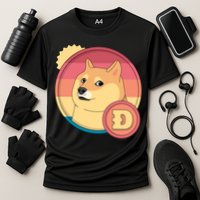Retro DogeCoin Cooling Performance Crew T-Shirt