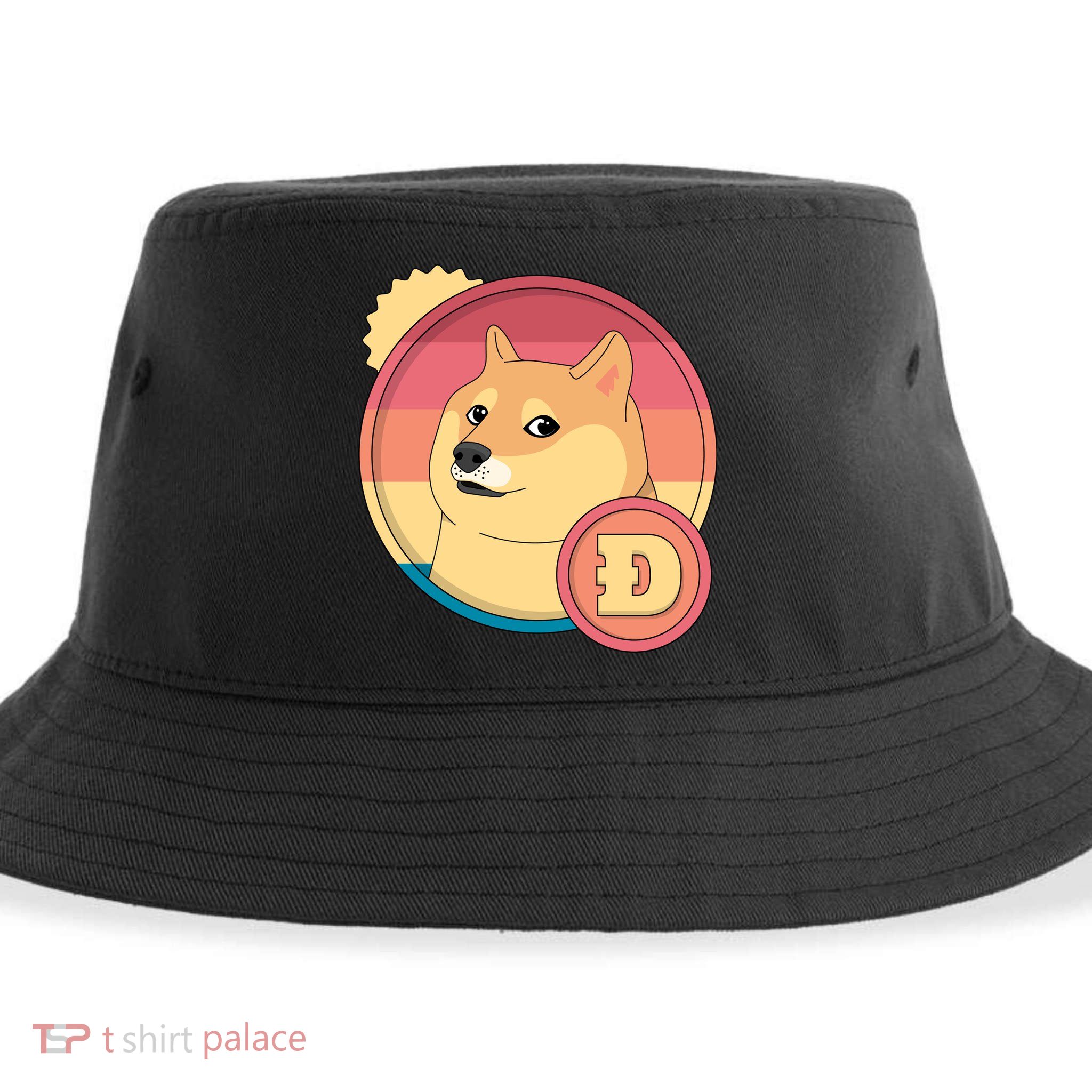 Retro DogeCoin Sustainable Bucket Hat