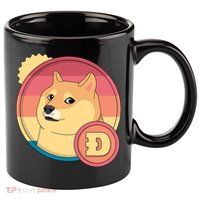 Retro DogeCoin 11oz C Handle Ceramic Mug