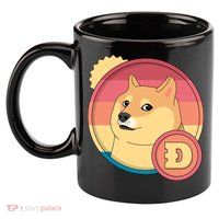 Retro DogeCoin 11oz C Handle Ceramic Mug