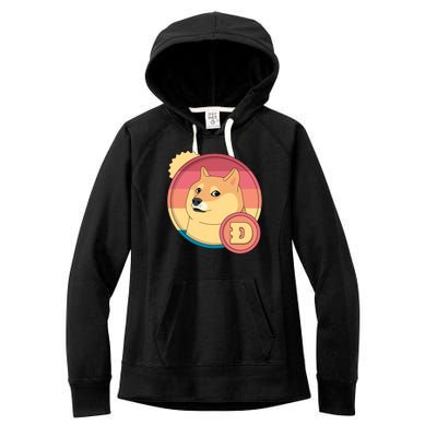 Retro DogeCoin Women's Fleece Hoodie