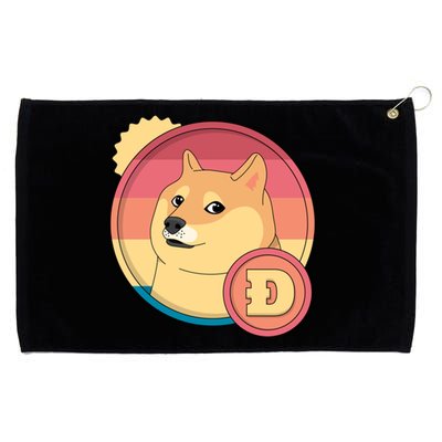 Retro DogeCoin Grommeted Golf Towel