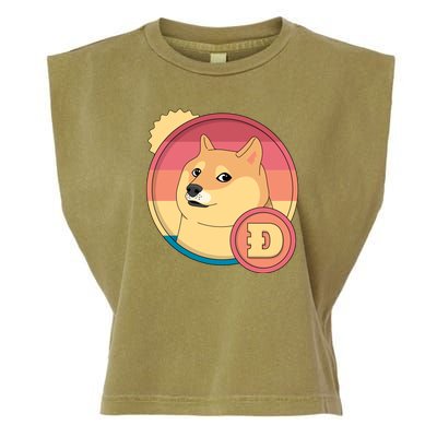 Retro DogeCoin Garment-Dyed Women's Muscle Tee