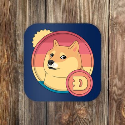 Retro DogeCoin Coaster