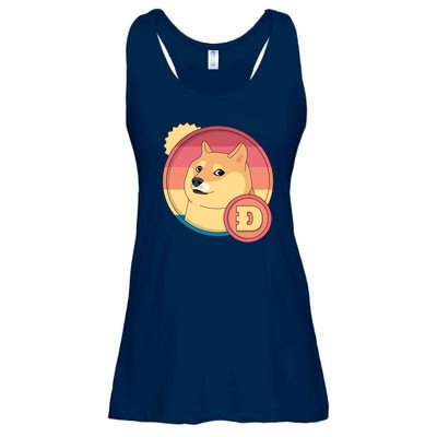 Retro DogeCoin Ladies Essential Flowy Tank