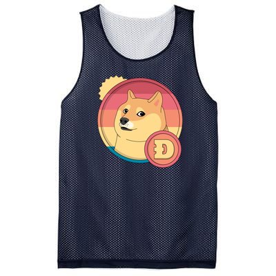 Retro DogeCoin Mesh Reversible Basketball Jersey Tank