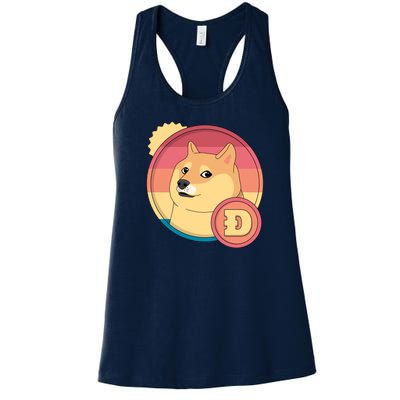 Retro DogeCoin Women's Racerback Tank