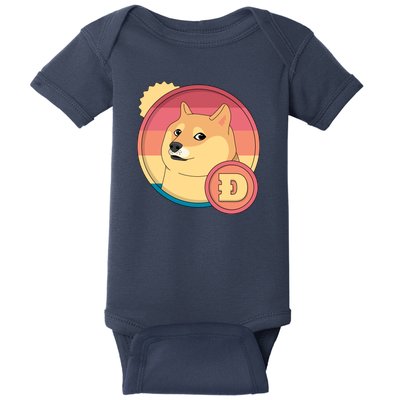 Retro DogeCoin Baby Bodysuit