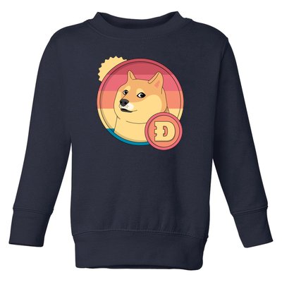 Retro DogeCoin Toddler Sweatshirt