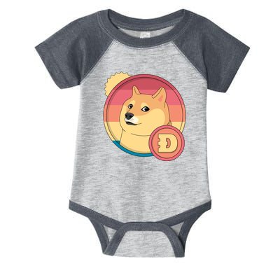 Retro DogeCoin Infant Baby Jersey Bodysuit