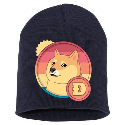 Retro DogeCoin Short Acrylic Beanie