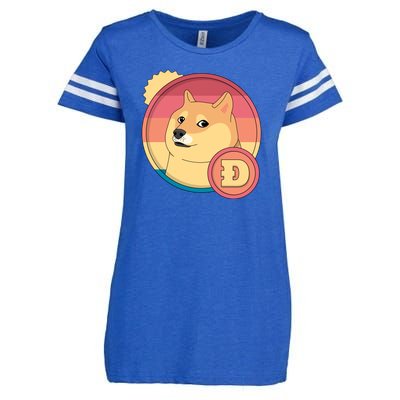 Retro DogeCoin Enza Ladies Jersey Football T-Shirt