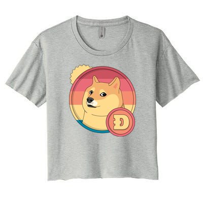 Retro DogeCoin Women's Crop Top Tee