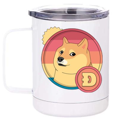 Retro DogeCoin 12 oz Stainless Steel Tumbler Cup