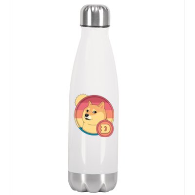 Retro DogeCoin Stainless Steel Insulated Water Bottle